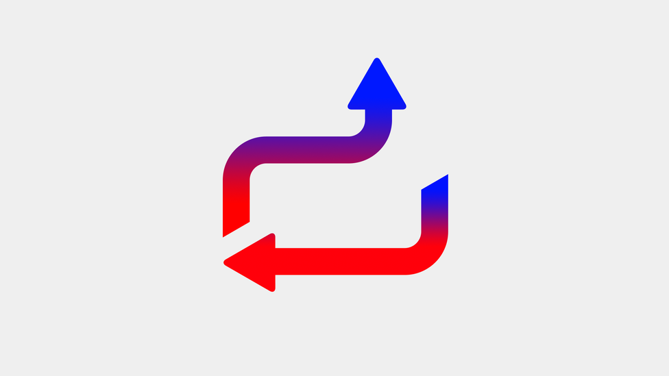 An illustration of a feedback loop being broken.