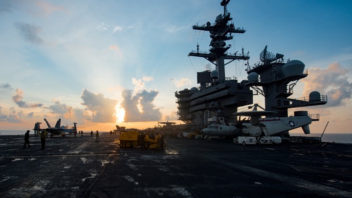 The USS <i>Carl Vinson</i> in the South China Sea on April 8