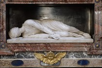 A statue of Saint Cecilia