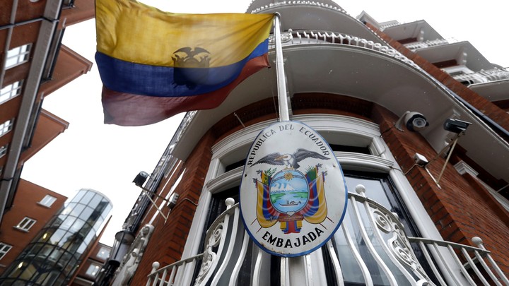 The Ecuadorian Embassy in London, where Julian Assange has lived since 2012.