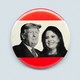 An illustration showing Donald Trump and Elise Stefanik on a campaign button