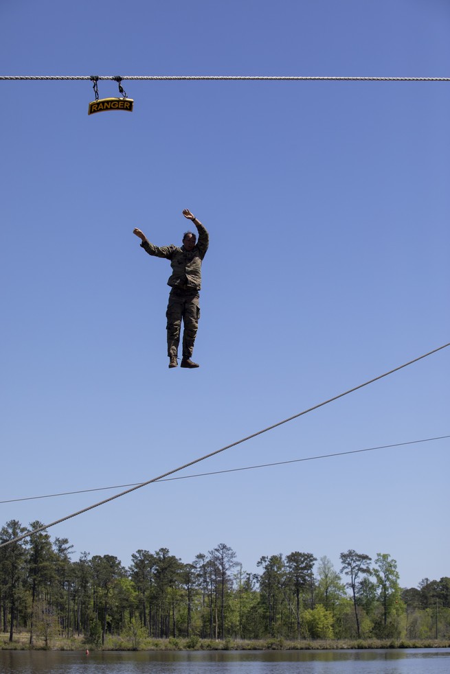 Woman falling out of the helicopter