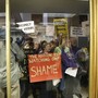 Protestors at the North Carolina General Assembly on Thursday