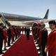 Flight attendants participate in a special ceremony after new aircrafts are acquired by Royal Jordanian.