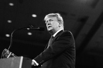 Donald Trump at a podium