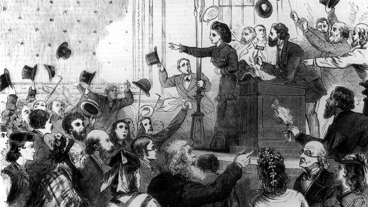 An illustration of Victoria Woodhull