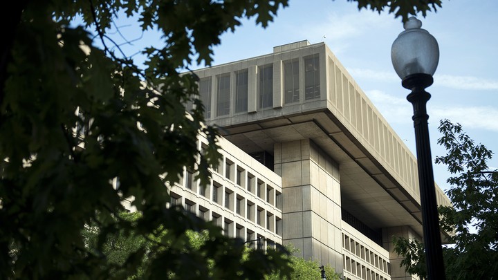 A view of the J. Edgar Hoover Building, the headquarters for the Federal Bureau of Investigation