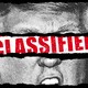 Illustration of Trump with a "classified" stamp over his face.