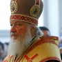 Patriarch of Moscow and All Russia Kirill conducts a service at a Russian Orthodox church.