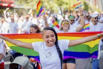 Part of Apple's contingent at the 2016 San Francisco Pride parade
