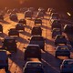 People drive on Highway 134 (Ventura Freeway) at the end of the evening rush hour in Glendale, California.