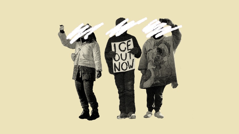 Anti-ICE-protesters illustration