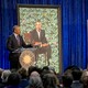 President Barack Obama speaks at the unveiling ceremony for the Obamas' official portraits