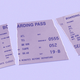 A torn up boarding pass