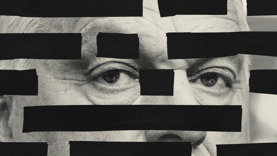 A photo of Hungarian Prime Minister Viktor Orbán with black lines running through it