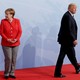 Trump and Merkel meet in Hamburg in 2017.