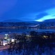 A Norwegian city at night