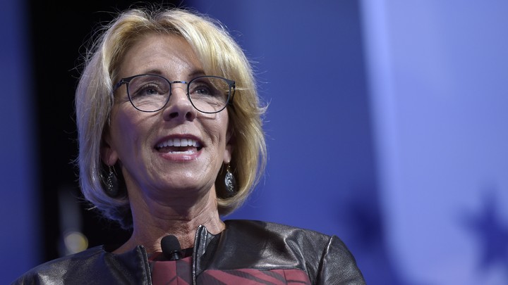 A headshot of Betsy DeVos