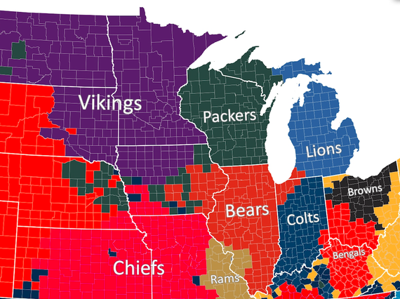 The Geography Of Nfl Fandom The Atlantic