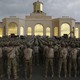 Georgian soldiers attend a farewell ceremony in Tbilisi before leaving for Afghanistan in 2013.