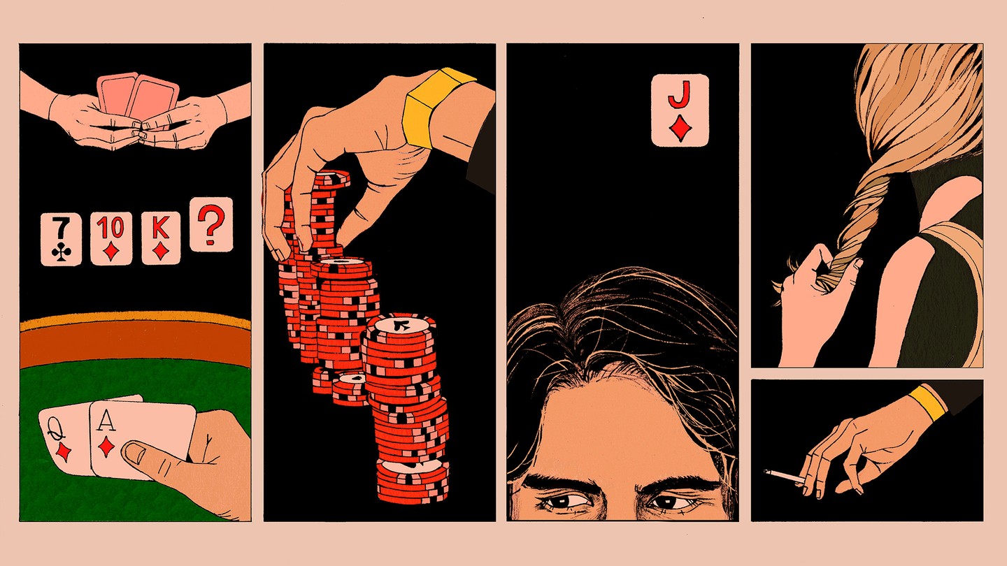 An illustration of poker scenes