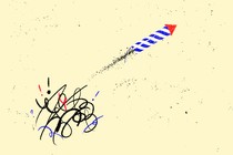A rocket escapes the miasma