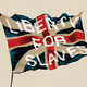 illustration of the flag of Great Britain waving with large white letters painted on it: LIBERTY FOR SLAVES
