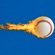 Baseball on fire