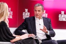 Disney Chairman and CEO Bob Iger talks with Laurene Powell Jobs onstage at The Atlantic Festival.