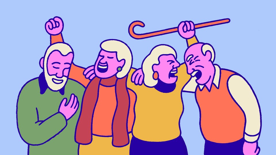 A happy group of senior citizens