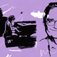 three drawings of Randy Newman