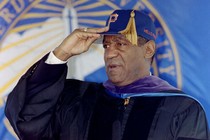 Bill Cosby wearing commencement dress