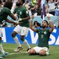 Saudi Arabia's Saleh Al Shehri celebrates scoring against Argentina