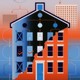 a house overlaid with complex diagrams