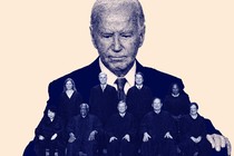 Biden above the Supreme Court justices