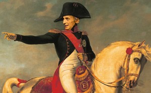 Illustration of Napoleon on a horse, but his face has been replaced with Eric Zemmour's