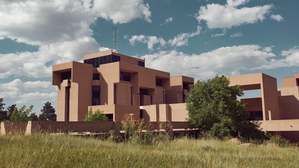 Exterior of NCAR, National Center For Atmospheric Research designed by architect I.M. Pei.