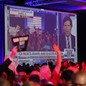 Supporters of Governor DeSantis celebrate his victory during his Election Night watch party at the Tampa Convention Center on November 8, 2022.