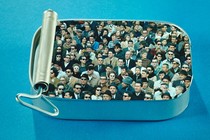 Illustration of a sardine can full of people