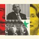 A collage of photos showing Joe Biden, Barack Obama, the Myanmar military, and Aung San Suu Kyi