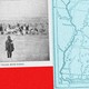 A photo collage of a map of the Mid-Atlantic and a photo of a native village in South Dakota.