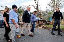 Brock Long and Donald Trump in Puerto Rico