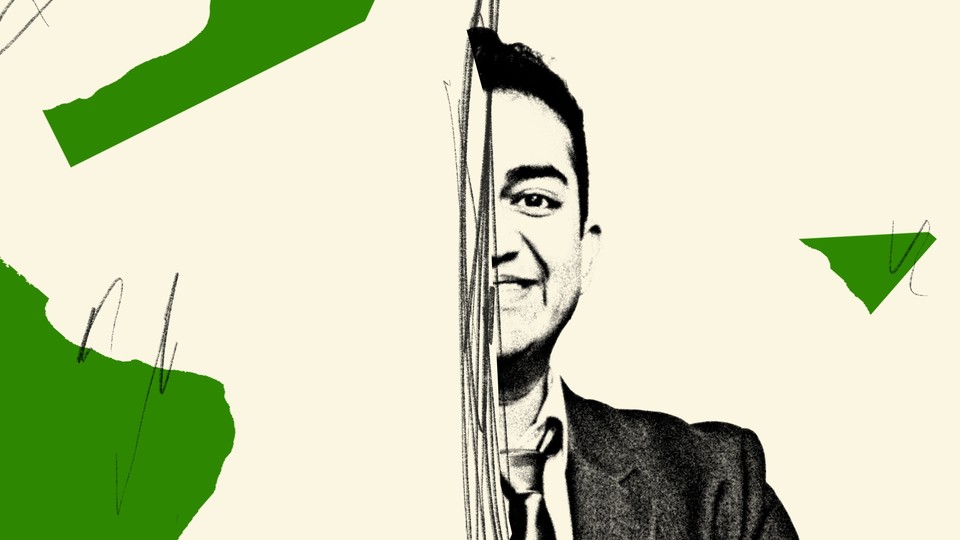 Illustration with a photo of Vinay Prasad cut it half