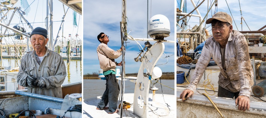 Dung Nguyen’s shrimpers work out of harbors in Buras and Venice, Louisiana.