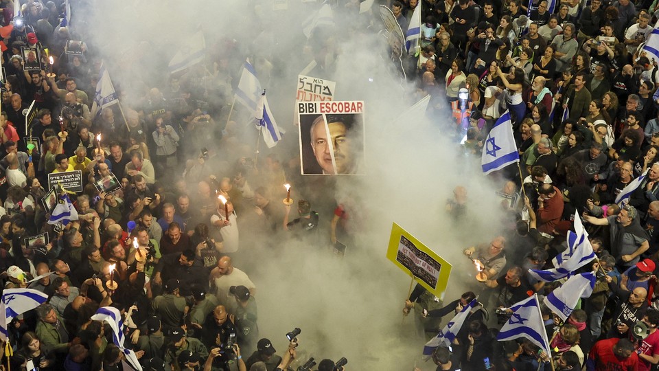 A crowded demonstration in Israel