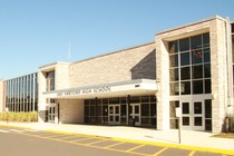 The outside of a high school