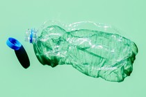 A plastic bottle