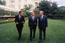 Richard Nixon with staff
