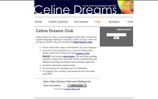 Celine dion sale website