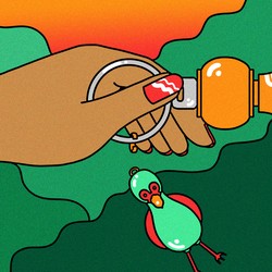 illustration of a hand unlocking a door knob